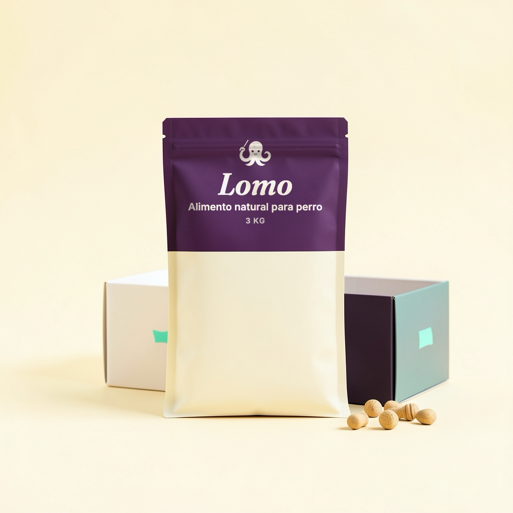 Lomo · Alimento natural para perro · caja